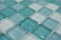 Preview: Mosaique de verre Carreau de sol vert turquoise - 72-0602