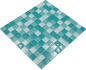 Preview: Mosaique de verre Carreau de sol vert turquoise - 72-0602