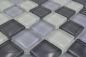 Preview: Bordo per piastrelle in mosaico di vetro grigio antracite - 72-0204 - Kopie