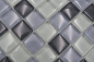 Preview: Bordo per piastrelle in mosaico di vetro grigio antracite - 72-0204 - Kopie