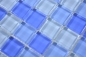 Preview: Mosaique de verre Carreau de douche bleu clair - 72-0406