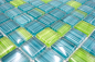 Preview: Mosaique de verre Bordures Kiwi Vert Style - 74-0509