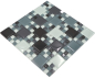 Preview: Mosaique de verre Carreau blanc gris clair anthracite Carrelage cuisine - 78-0204