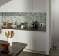 Preview: Mosaique de verre Carreau de mosaique blanc vert emeraude vert pastel Carrelage cuisine - 78-0504