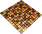 Preview: Mosaik Transluzent Crystal mix gold orange braun glaenzend - 10 Mosaikblaetter