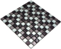 Preview: Mosaico di vetro argento antracite nero struttura muro piastrelle mosaico cucina - 126-1783 - Kopie