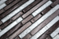 Preview: Mosaique de verre Argente Anthracite Noir Batons Structurels Carreau mural Mosaique de cuisine - 86-1703