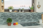 Preview: Mosaik Verbund Glasmosaik Chic Flowers Transluzent Verbundoptik mix weiß grau glänzend