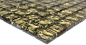 Preview: Mosaik Quadrat Glasmosaik Gold wavy Transluzent gold glänzend