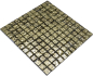 Preview: Mosaik Quadrat Glasmosaik Gold wavy Transluzent gold glänzend