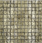 Preview: Mosaik Quadrat Glasmosaik Gold wavy Transluzent gold glänzend