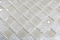 Preview: brillo de lujo de lujo mosaico de vidrio estera blanco crema 88-8LU90