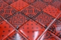 Preview: Mosaique Carre Mosaique de verre rouge translucide aspect retro brillant