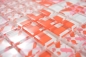 Preview: Mosaique Carre Mosaique de verre design rouge translucide aspect retro brillant