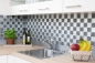 Preview: Mosaique carree Mosaique de verre Resin optique mix silver Mix translucide optique relief argent brillant