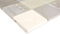 Preview: Mosaico de vidrio azulejos de mosaico de piedra mosaico de acero en relieve beige crema barro pared azulejos backsplash cocina cuarto de bano 88-1224