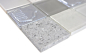 Preview: Mosaico de vidrio mosaico azulejos piedra artificial acero relieve gris grafito crema pared azulejo backsplash cocina bano 88-0217
