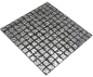 Preview: Mosaik Quadrat Glasmosaik Silver wavy Transluzent silber glänzend