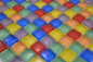 Preview: Mosaique Translucide Crystal mix multicolore brillante - 10 feuilles de mosaique