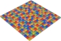 Preview: Mosaique Translucide Crystal mix multicolore brillante - 10 feuilles de mosaique