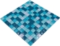 Mobile Preview: Glasmosaik Mosaikfliese Bordüre blau türkis petrol Fliesenspiegel - 88-XCE95