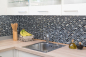 Preview: Mosaik Brick Glasmosaik Stein Muschel mix schwarz MIX Transluzent Mauerverbandoptik glänzend