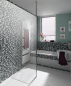 Preview: Mosaico de vidrio de ladrillo compuesto frontera blanco gris negro azulejos backsplash - 76-0204