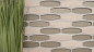 Preview: Mosaique forme bateau Mosaique de verre pierre mix gris mix translucide brillant