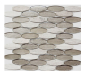 Preview: Mosaique forme bateau Mosaique de verre pierre mix gris mix translucide brillant