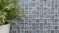 Preview: Mosaique Carre Mosaique de verre Resin mix optique bleu noir argent Mix translucide aspect retro brillant