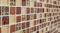 Preview: Mosaique Carre Mosaique de verre Resin mix optique beige rouge Mix translucide aspect retro brillant