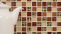 Preview: Mosaique Carre Mosaique de verre Resin mix optique beige rouge Mix translucide aspect retro brillant