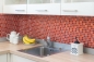 Preview: Piedra artificial mosaico rustico azulejo mosaico de vidrio resina luz rojo fuego rojo estructura azulejo backsplash pared de la cocina cuarto de bano WC - 83-CB30