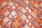 Preview: Piedra artificial mosaico rustico azulejo mosaico de vidrio resina luz rojo fuego rojo estructura azulejo backsplash pared de la cocina cuarto de bano WC - 83-CB30