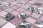 Preview: Mosaique Carre Mosaique de verre Resin mix rose Mix translucide aspect retro brillant