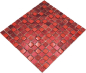 Preview: Pierre artificielle Rustique Carreau de mosaique verre mosaique Resine rouge feu fonce SALLE DE BAIN WC dosseret de cuisine carrelage mural - 82-0906