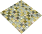 Preview: Mosaico cuadrado de vidrio mosaico de piedra mezcla de concha verde mezcla translucida mirada concha brillante
