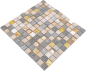 Preview: Piedra natural Cuarcita rustica Azulejo de mosaico de piedra natural Mosaico de vidrio oro beige gris claro miel Revestimiento de azulejos Revestimiento de paredes Cocina WC - 83-CR27