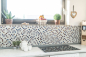 Preview: Mosaique Carre Mosaique de verre Pierre mix Design Quartzite gris Mix Translucide Aspect retro mat