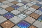 Preview: Mosaique Carre Mosaique de verre Pierre mix Design Quartzite gris Mix Translucide Aspect retro mat