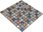 Preview: Mosaique Carre Mosaique de verre Pierre mix Design Quartzite gris Mix Translucide Aspect retro mat