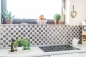 Preview: Mosaique Carre Mosaique de verre Pierre mix Design Quartzite gris Mix Translucide Aspect retro mat