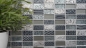 Preview: Mosaique Rectangle Mosaique de verre Pierre mix Retro silver Mix translucide aspect croise argent brillant