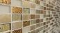 Preview: Mosaique Rectangle Mosaique de verre Pierre mix Retro or Mix translucide aspect croise brillant