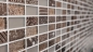 Preview: Mosaique Rectangle Mosaique de verre Pierre mix Retro brun Mix translucide aspect croise brillant