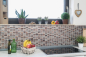 Preview: Mosaique Rectangle Mosaique de verre Pierre mix Retro brun Mix translucide aspect croise brillant