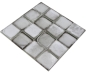 Preview: Mosaique Carre Mosaique de verre Cement Style light grey Translucide Aspect ciment gris clair brillant