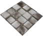 Preview: Mosaique Carre Mosaique de verre Cement Style grey Translucide Aspect ciment gris brillant