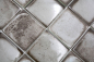 Preview: Mosaique Carre Mosaique de verre Cement Style grey Translucide Aspect ciment gris brillant