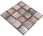 Preview: Glasmosaik Mosaikfliese Retro Vinatage Zement Style Pastell Grau Beige